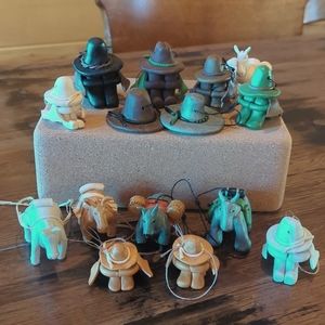 Fabulous Polymer Mexican Siesta Style Ornaments. Collection of 15.